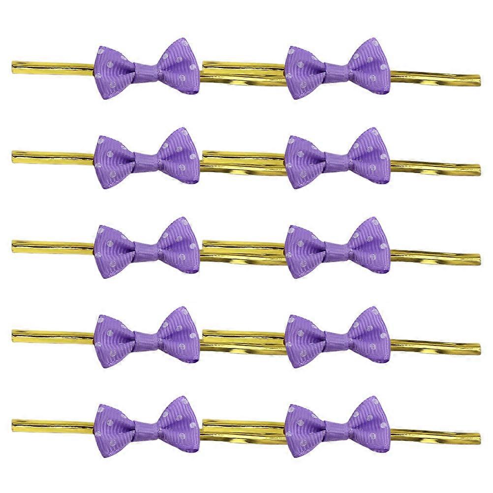 Reusable Bread Ties Packaging Tie Practical Food Sealing Wrappers Purple Polyester Dust-Proof 100Pack