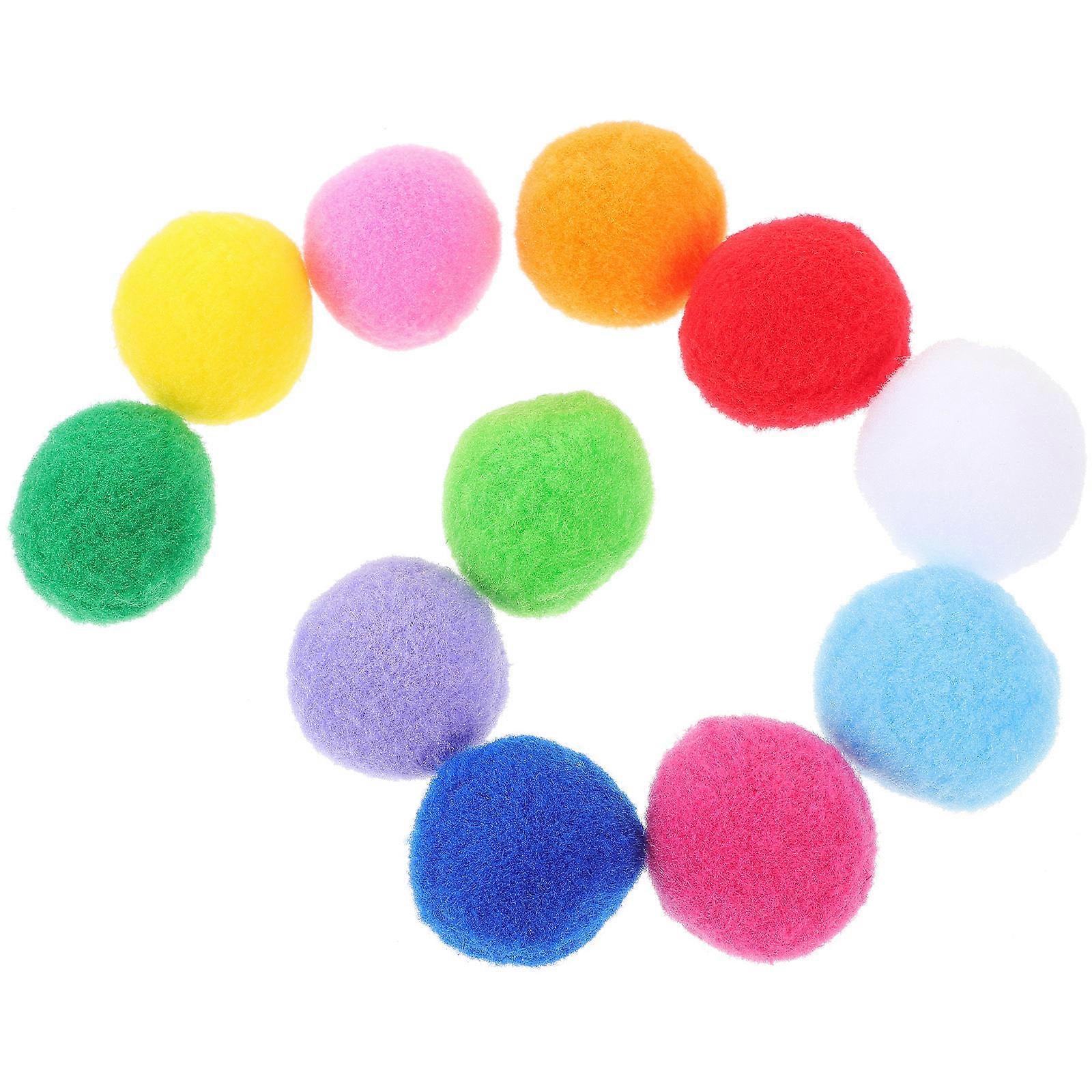 Small Fuzzy Balls Fluffy Balls Assorted Color 4cm Diameter Plush Handmade Garland Fringe 100Pcs