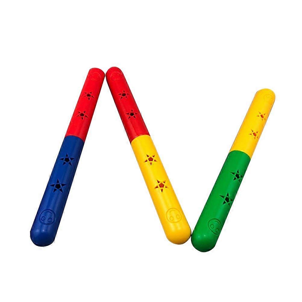 Cheering Sticks Relay Race Supplies Portable Gymnastics Stick For Events 25cm Assorted Color 3Pcs