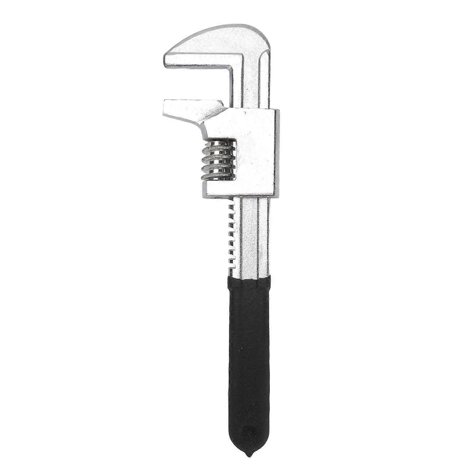 Automotive Wrench 9in Adjustable Wide Jaw Opening 2.64in F Shaped for Automobiles Construction Machine Maintenance Black