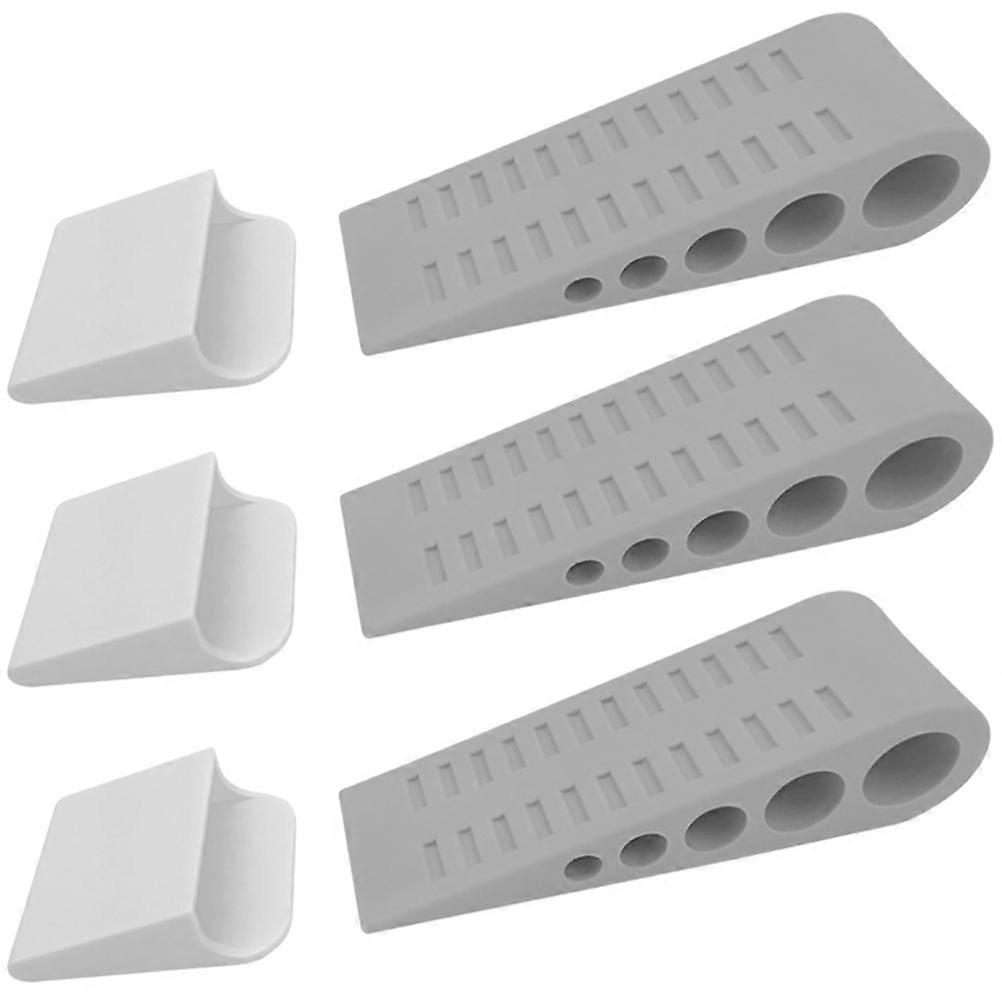Small Door Stopper Anti Collision Function Wedge Shape 3Pcs