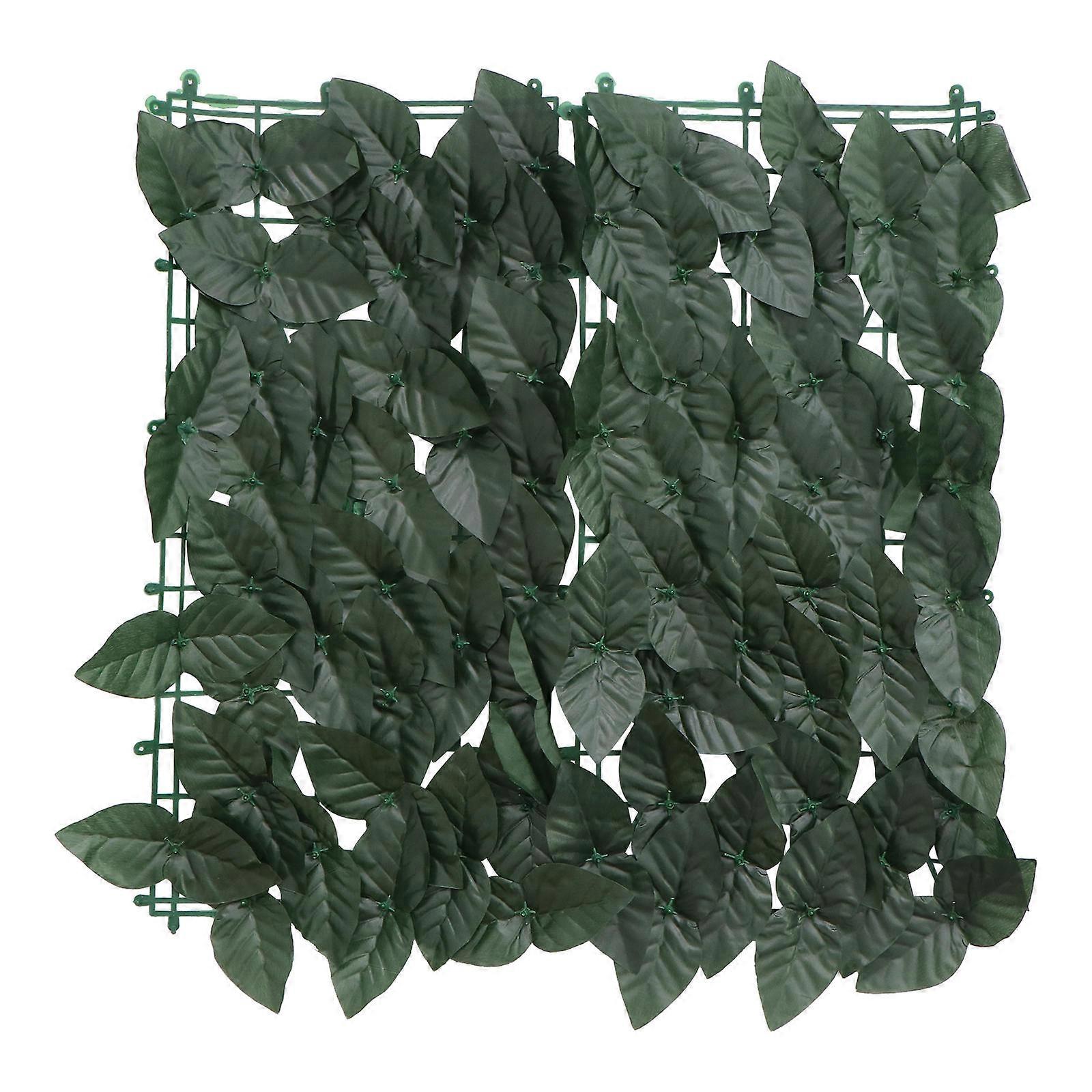 Garden Edging Border Simulated Leaves Garden Fence Decor Net Wall Decoration 300X50CM Green Plastic 1Pack