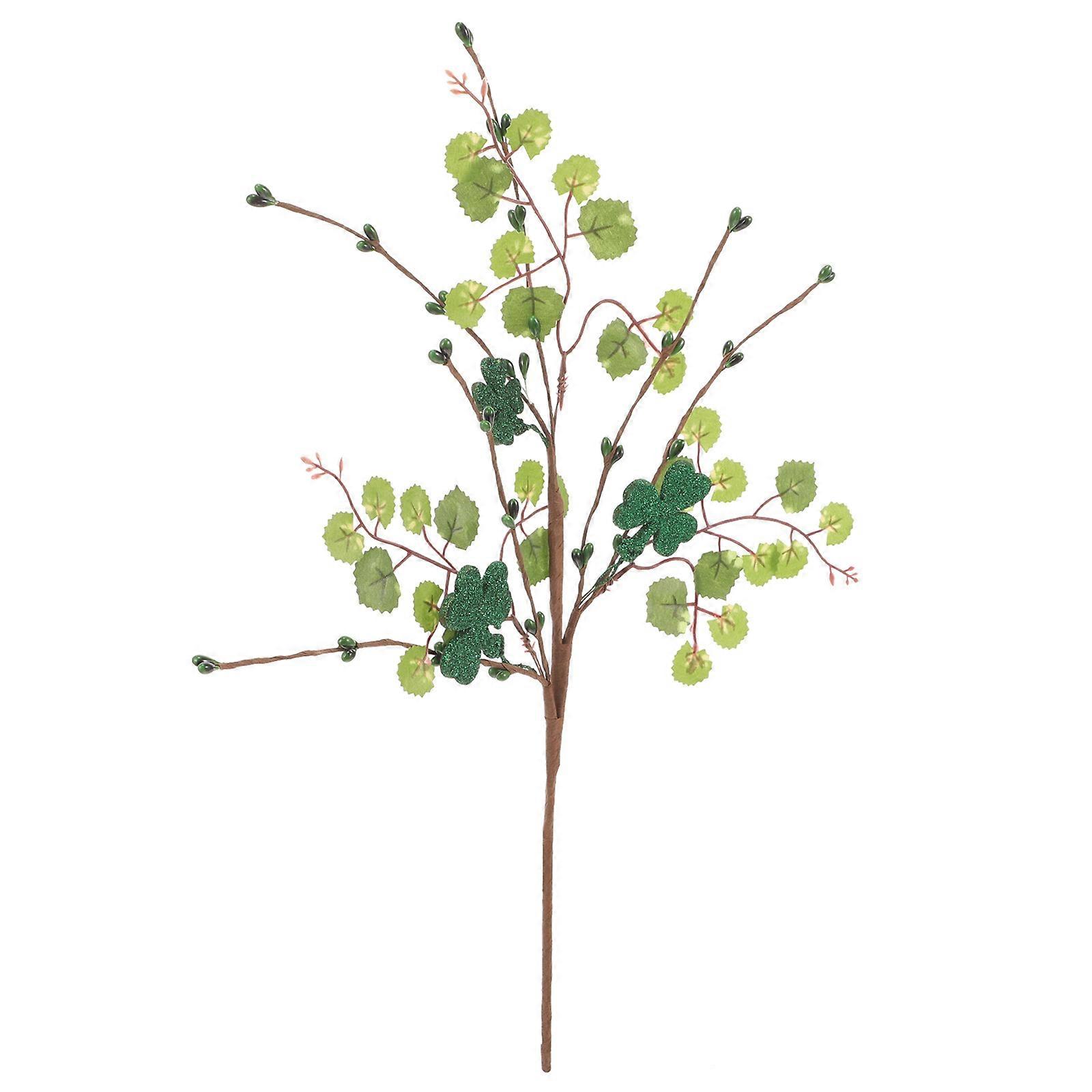 Patricks Day Stems Artificial Leaf Stem Decorative Faux Plastic Greenery 40.00X7.00X7.00CM 1Pack