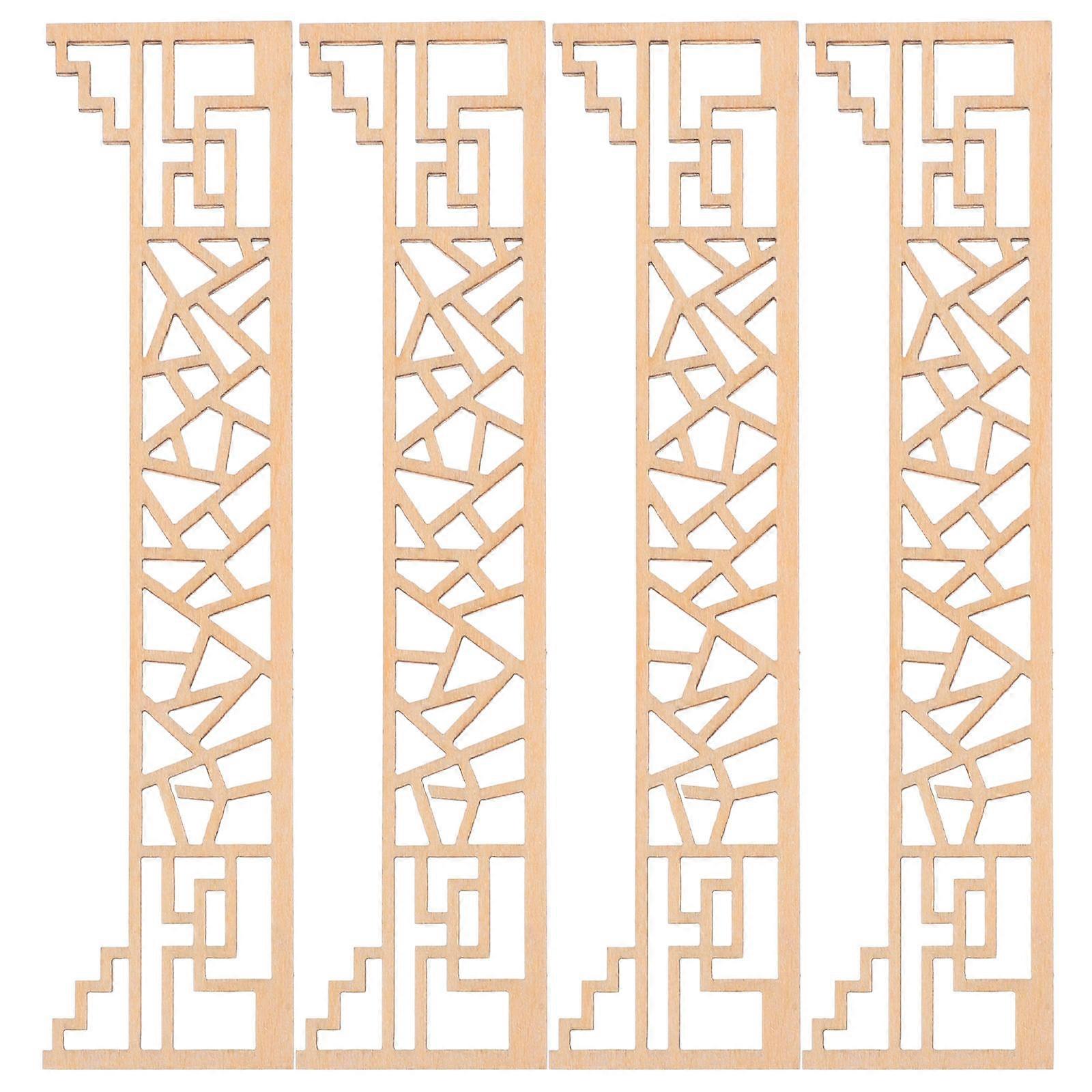 Onlays Tiny Furniture Applique Onlay For Model Building Collectors Craft Enthusiasts Corner Molding Kit Floral Designs 4Pcs