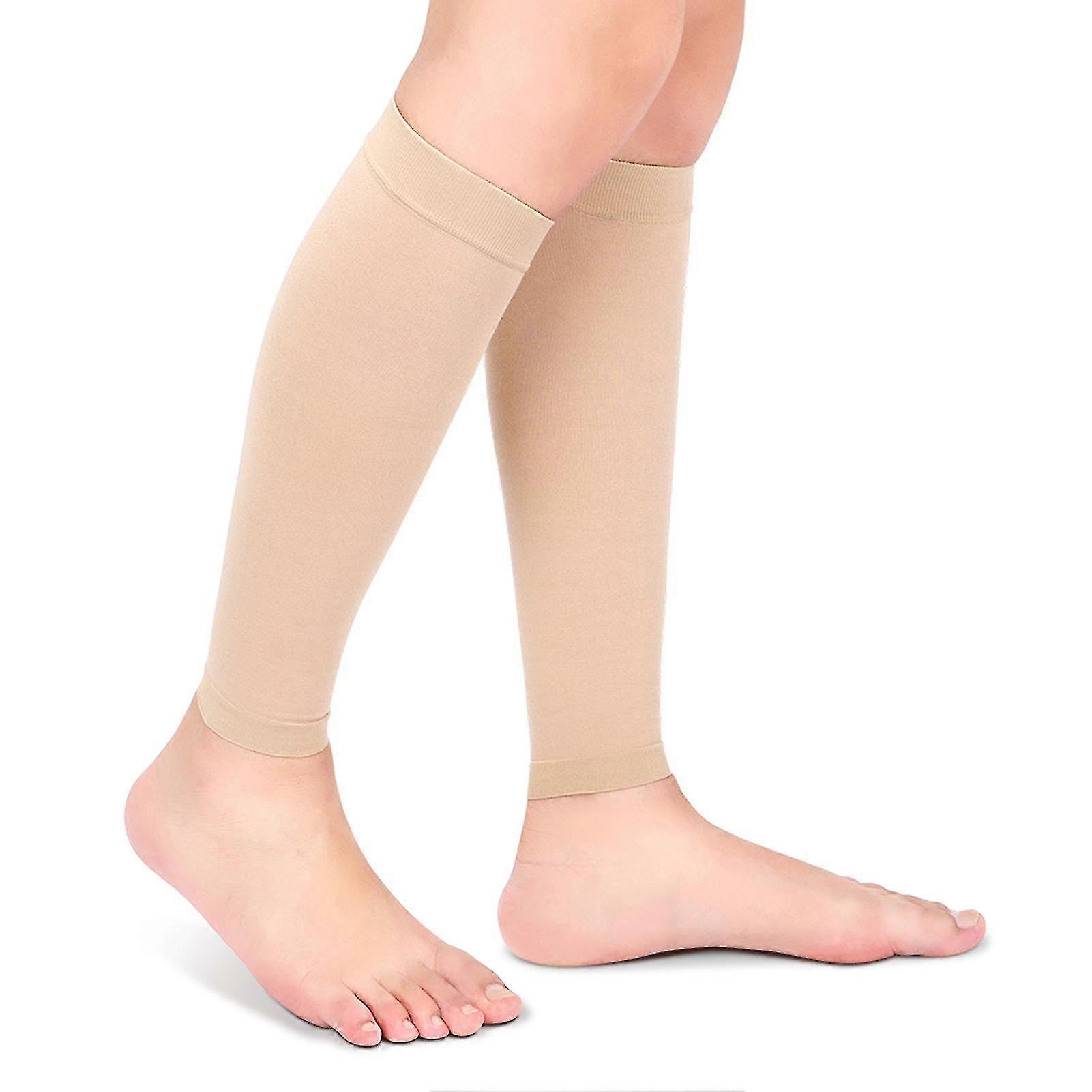 Footless Compression Socks for Women, 1 Pair 20-30mmhg Calf Compression Sleeves Ideal for Swelling, Shin Splints, and Varicose Veins