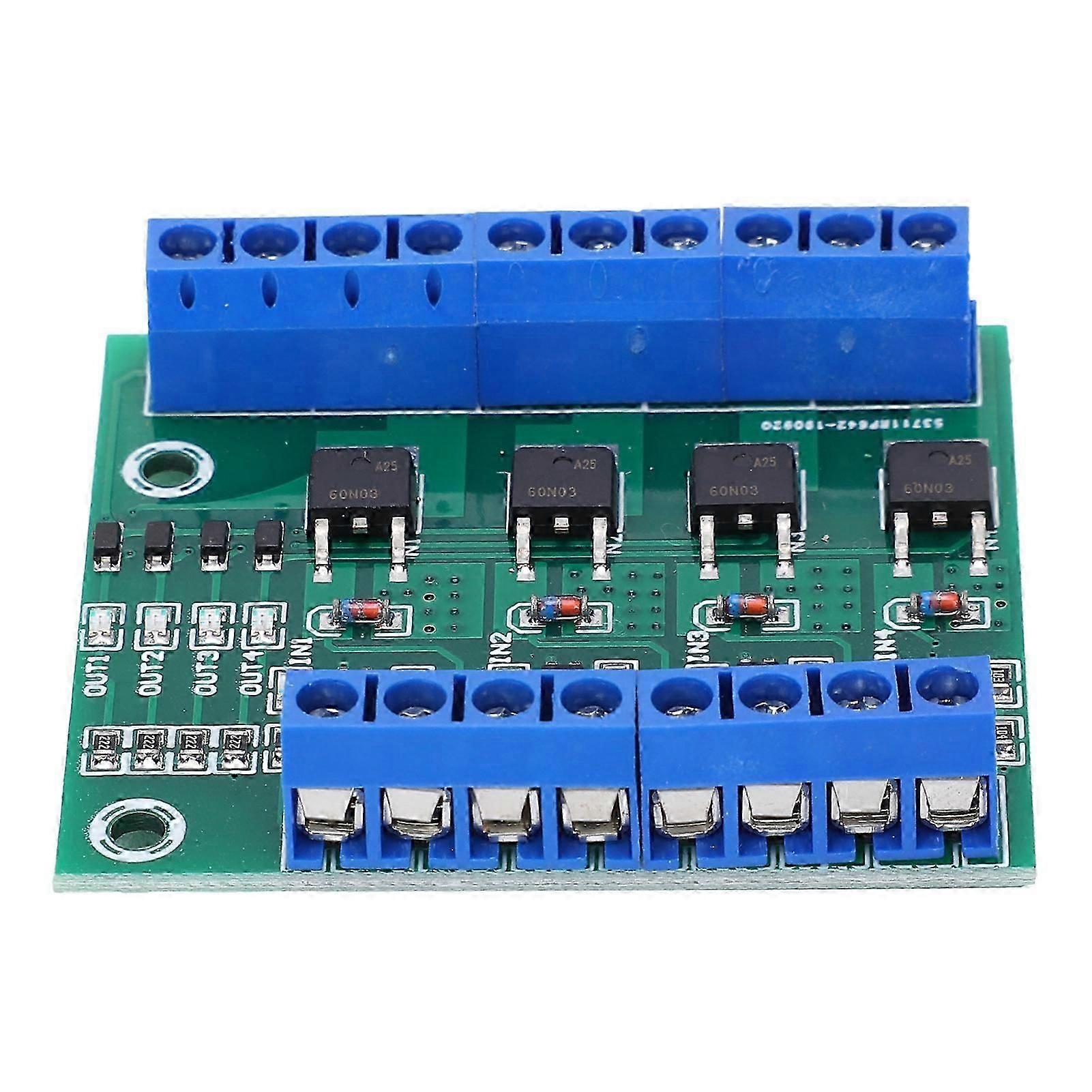 4?Way MOS Tube Module Field Effect PLC Amplifies Board with Input Output Signal Indicator