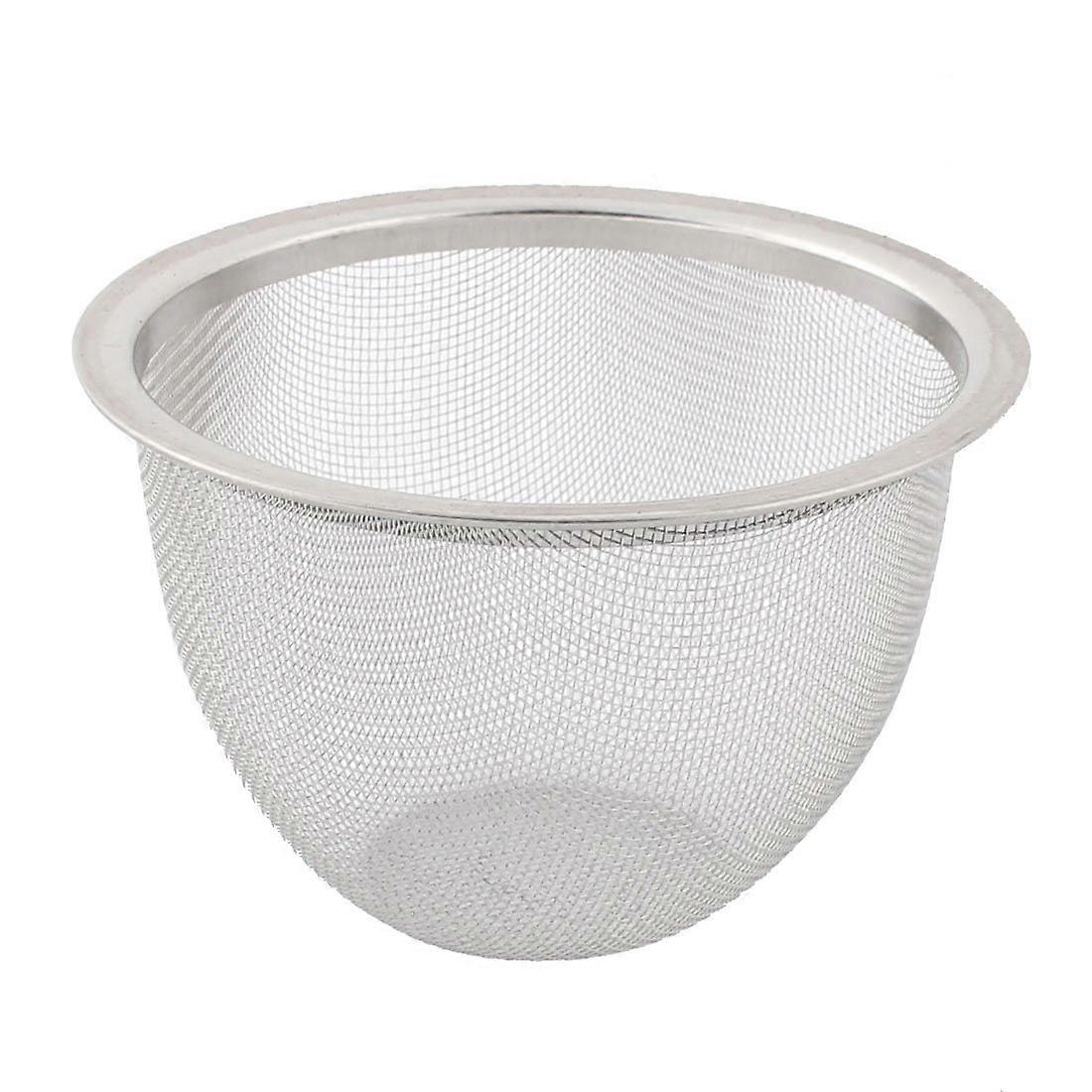sourcingmap® Stainless Steel Tea Leaf Spice Round Wire Mesh Filter Strainer 8cm Dia