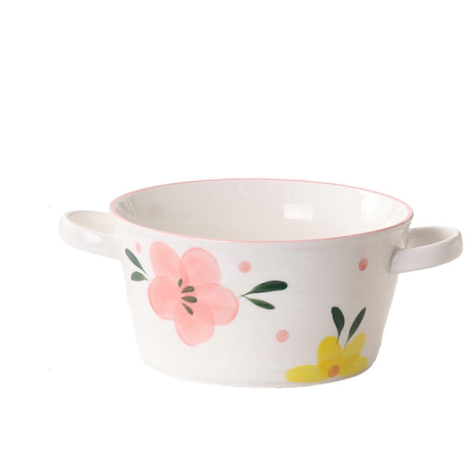 GRFIT cereal bowls doubleear soup bowl large household ceramic tableware Ref: 9880