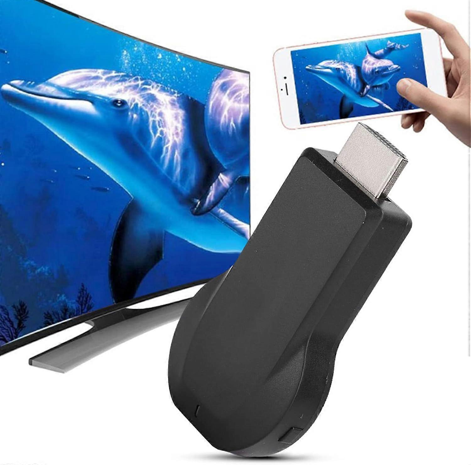 Drahtloser Display-Fernseher, HDMI-Dongle-Adapter Eingebautes WiFi-Modul Unterstützt 2,4-GHz-WLAN Wireless Display Dongle Adapter Empfänger HDMI TV