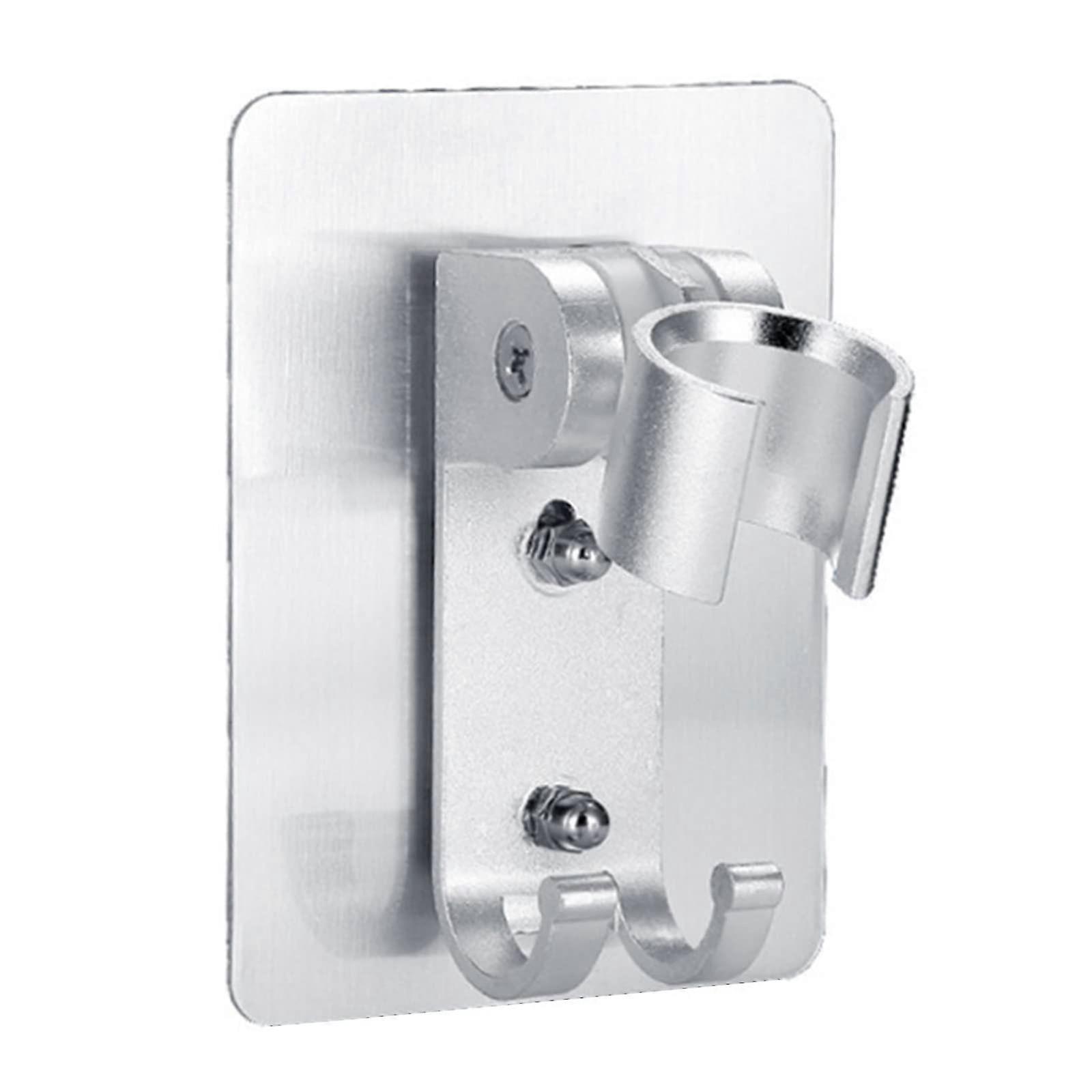 Adjustable Wall Mounted Shower Arm Head Holder with Fixed Base Plate Bracket for Home Bathroom