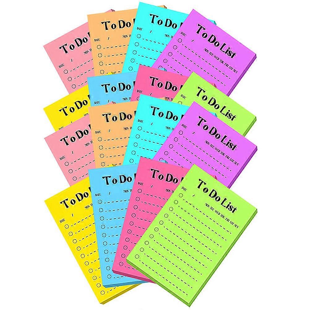 Compact Note Pads Multi Function Memo Pads Assorted Color Rectangular School Office Home Shop Writing Plans Schedules 16 Books