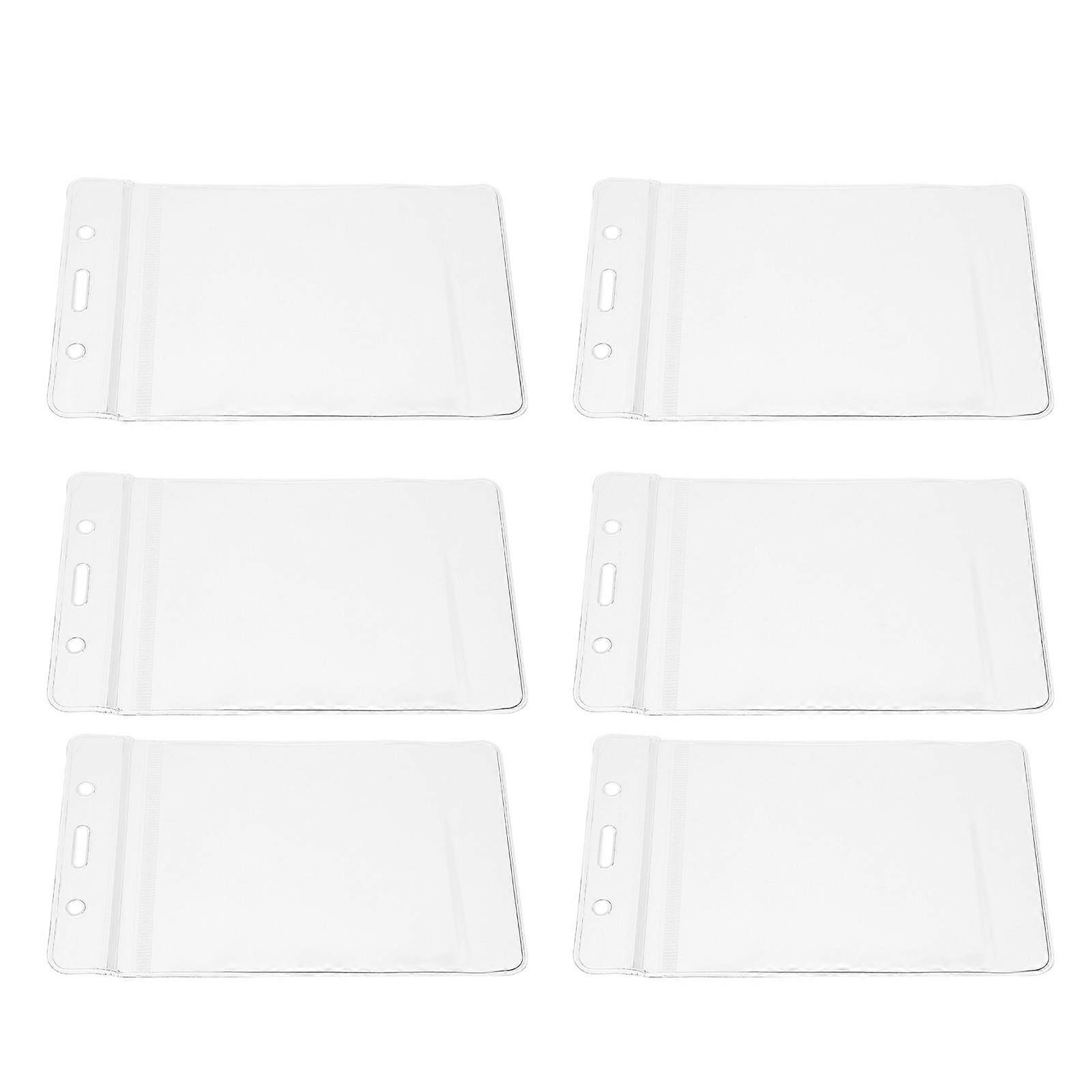 30pcs Transparent PVC ID Badge Holders Waterproof Name Tags for Card Protection