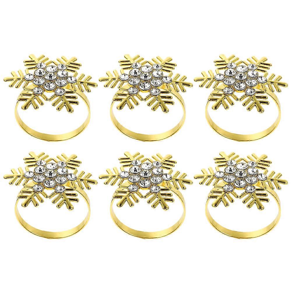 Ronds de serviette créatifs Alliage Serviette Porte Banquet Décorations 5X4.5CM 6Pcs