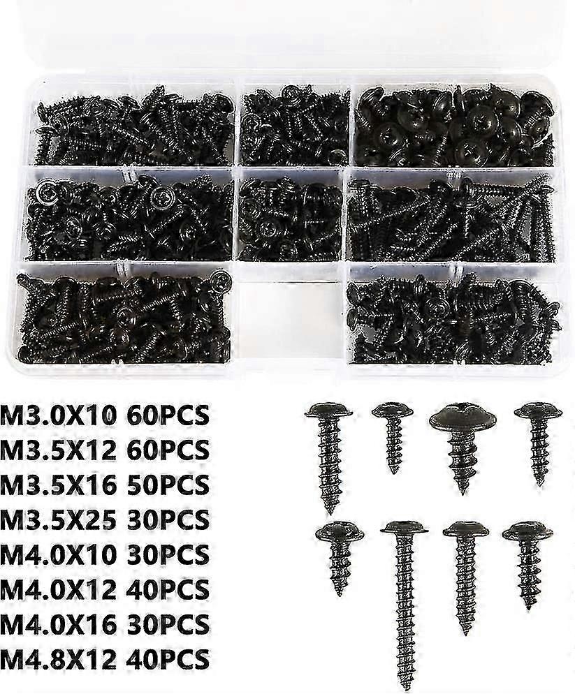 Acier au carbone inoxydable autotaraudeuse autoperceuse vis à tôle noire