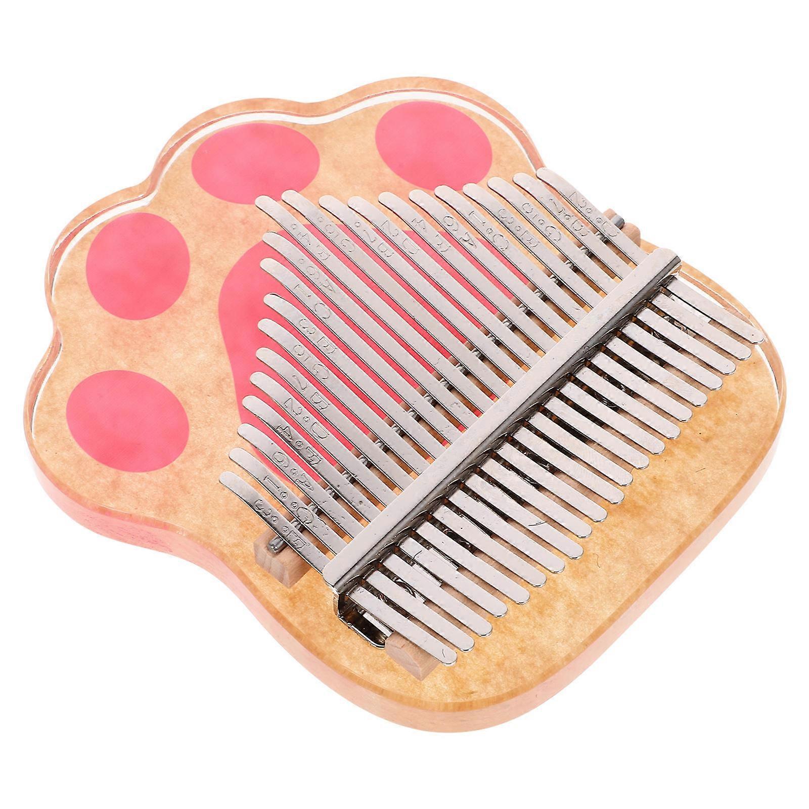 Thumb Piano Kalimba Musical Instrument Beginner Learning Acrylic Material Ethereal Sound 16.30X14.00X2.20CM 1Set
