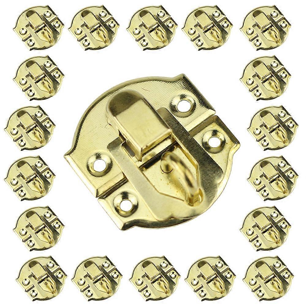 20pcs Antique Box Latch Hasp Clasp Vintage Locking Hardware for DIY Furniture Jewelry Box Projects Durable Decorative Design Easy Installation
