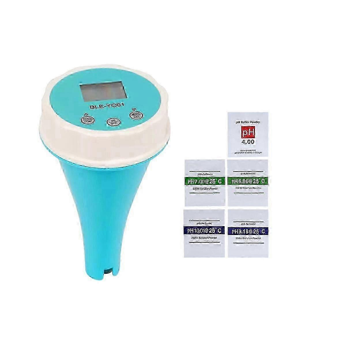Bluetooth-Verbindung APP 6-in-1-Wasserqualitätsdetektor PH / ORP / EC / TDS / Temperatur Schwimmbad residieren - wie gezeigt