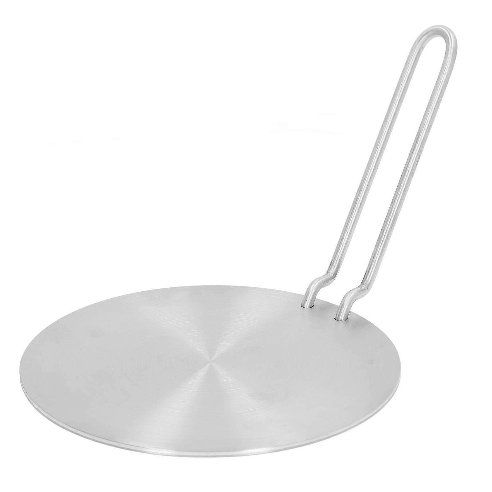 6.9 Inch Induction Hob Adapter Plate Stainless Steel Heat Diffuser with Removable Handle for Gas and Electric Cooktops