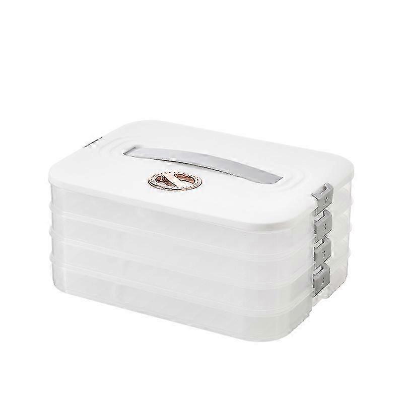 Large Capacity Portable Dumpling Box with Timing Multi-Layer Storage for Kitchen Refrigerator