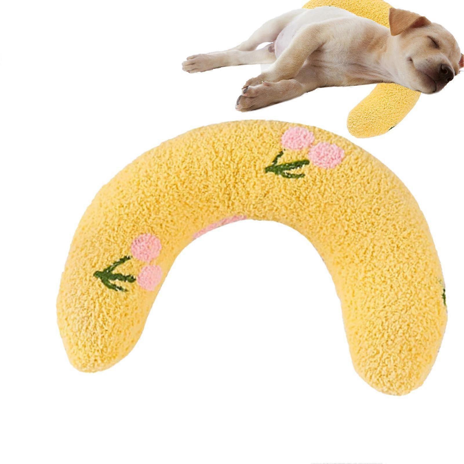 Dog Bed Cushion, Calming Pillow for Dogs Half Donut Cushion, Calming Toy for Pets