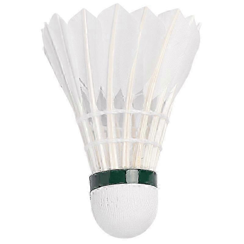 Goose Feather Badminton Shuttlecocks With Excellent Stability & Durability, High Speed Indoor Outdoor Game Balls (12Pcs, White)