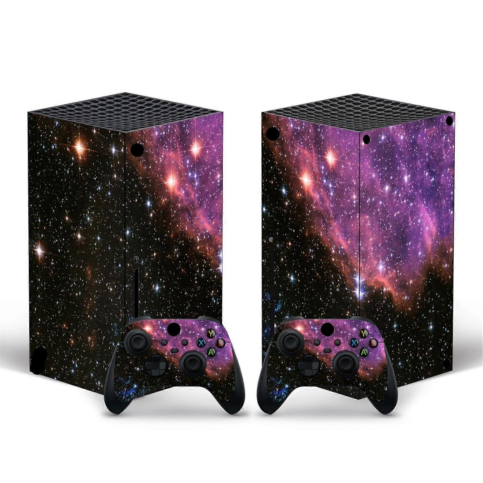 Protective Vinyl Skin Sticker Cover for Xbox Series X Console with Two Free Wireless Controller Decals 79518