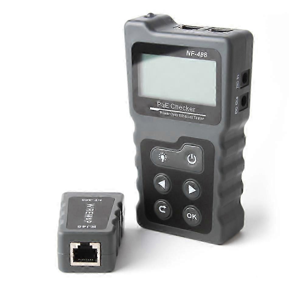LCD Network Cable Tester and Wire Tracker with Inline Poe Voltage Current Measurement