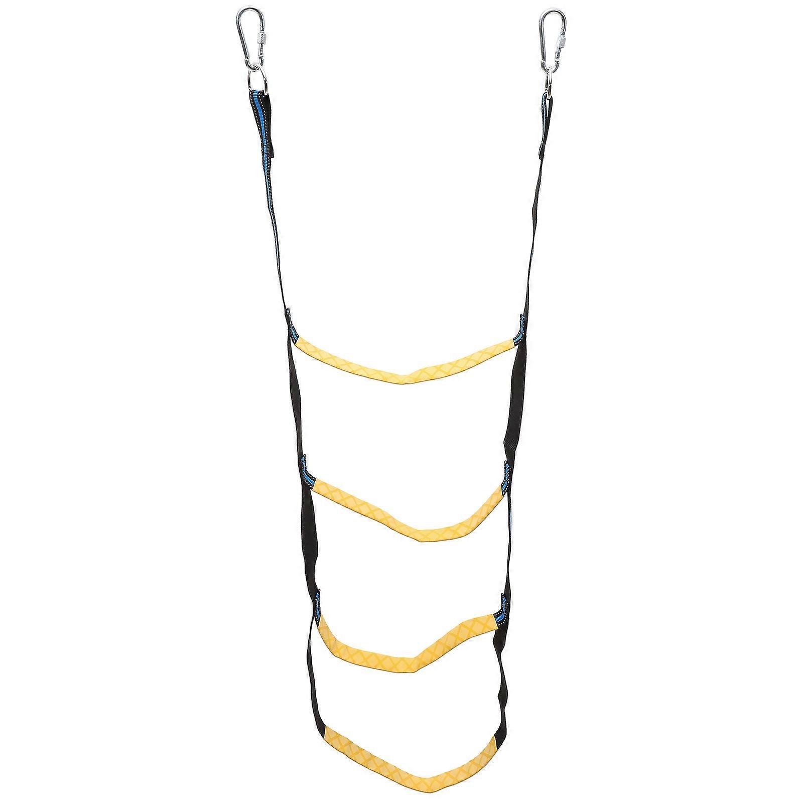Wear Resistant Kayak Rope Ladder with Non Slip Steps – Portable Folding Boarding Ladder for Inflatable Boats, Canoes, Motorboats, and Children's