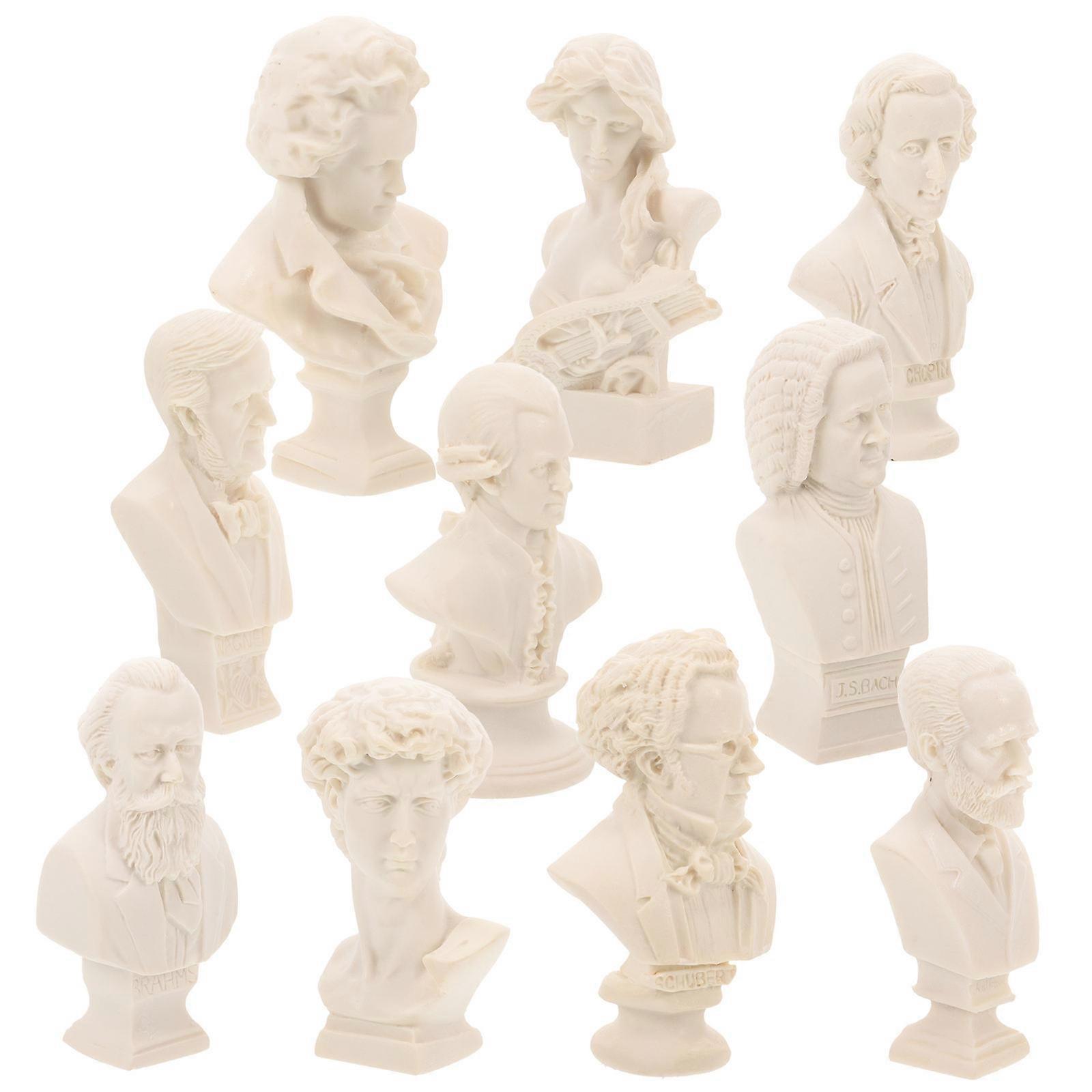 Artists Mannequin Gypsum Figurine Sculpture Proportion Understanding White 8.00X5.00X5.00CM 10Pcs