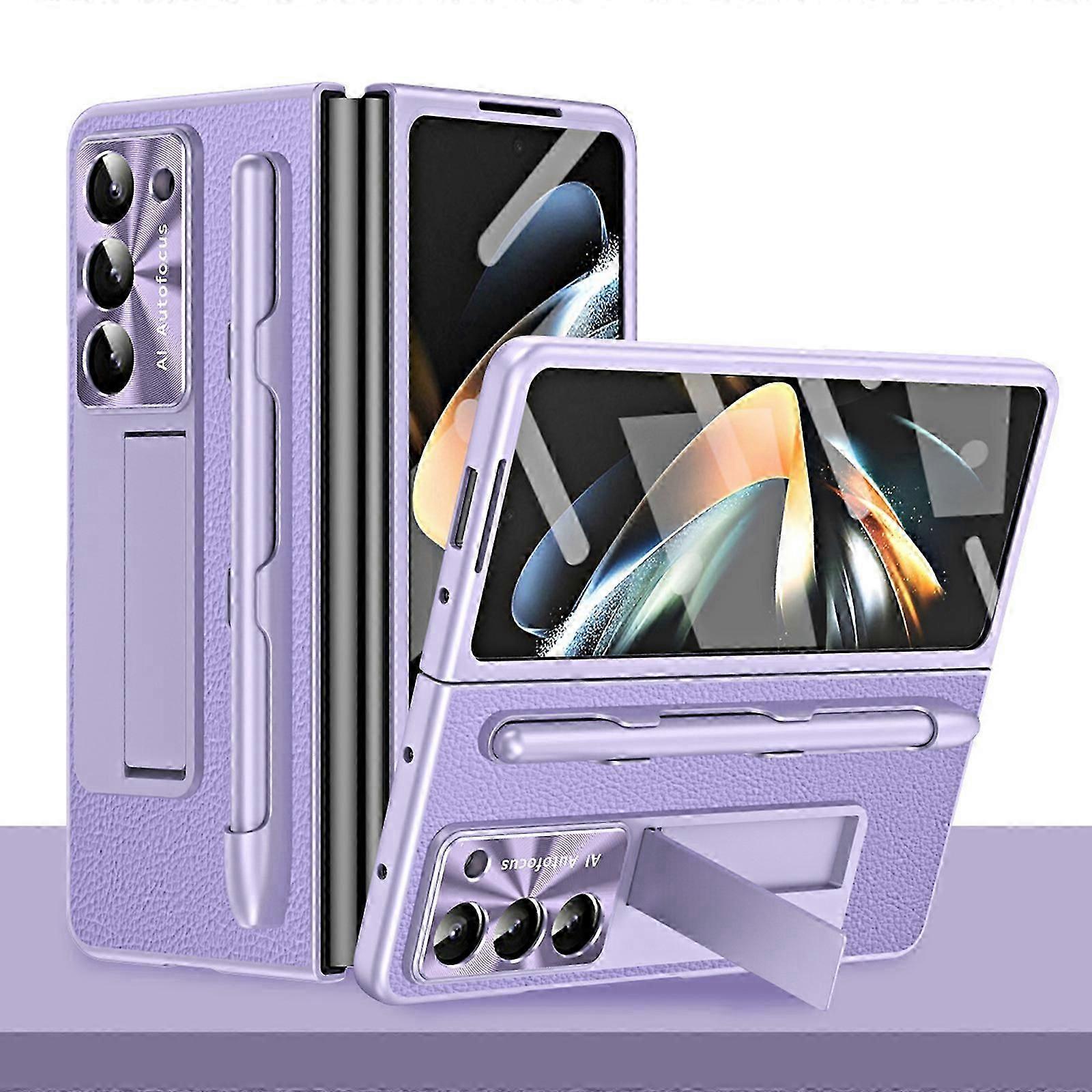 Galaxy Z Fold 5 Case with S Pen and S Pen Slot, Built-in Screen Protector and Kickstand for Samsung Galaxy Z Fold 5 Case