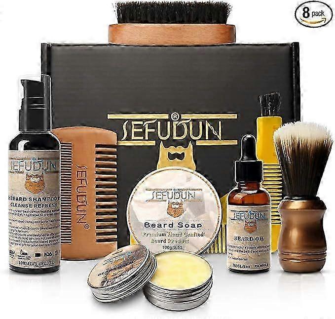 Beard Grooming Kit, 9 In 1 Beard Growth KitBeard Grooming Kit for Men, Moustache Treatment Set Inclu