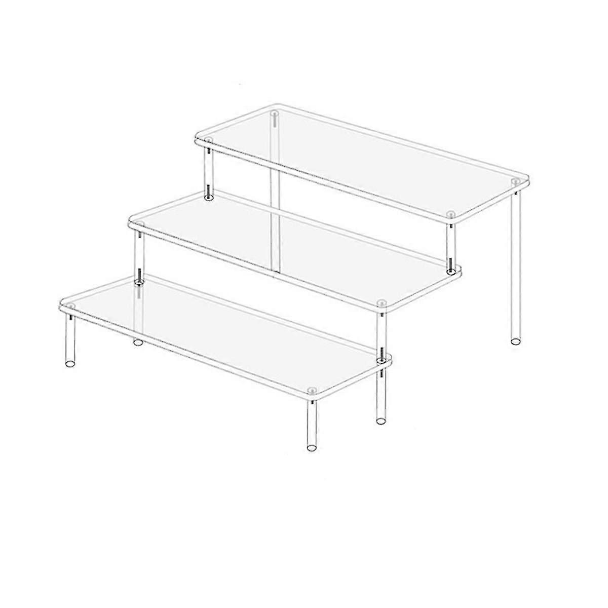 Acrylic Display Stand Perfume Rack Storage Rack Transparent Acrylic Shelf Stand for Food Display Ra