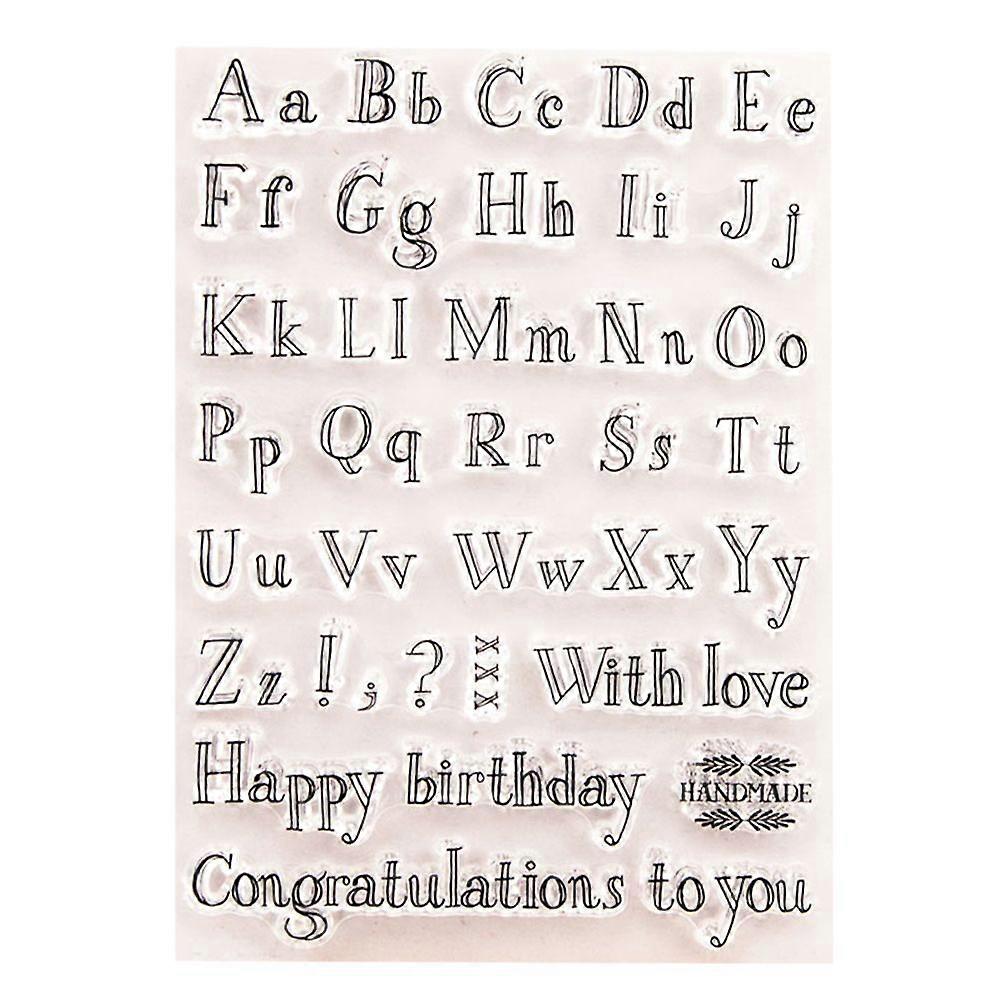 واضح ختم ختم شفاف طوابع ل DIY سكرابوكينغ الحرفية ألبوم صور يوميات زخرفة نمط الأبجدية (T1415)