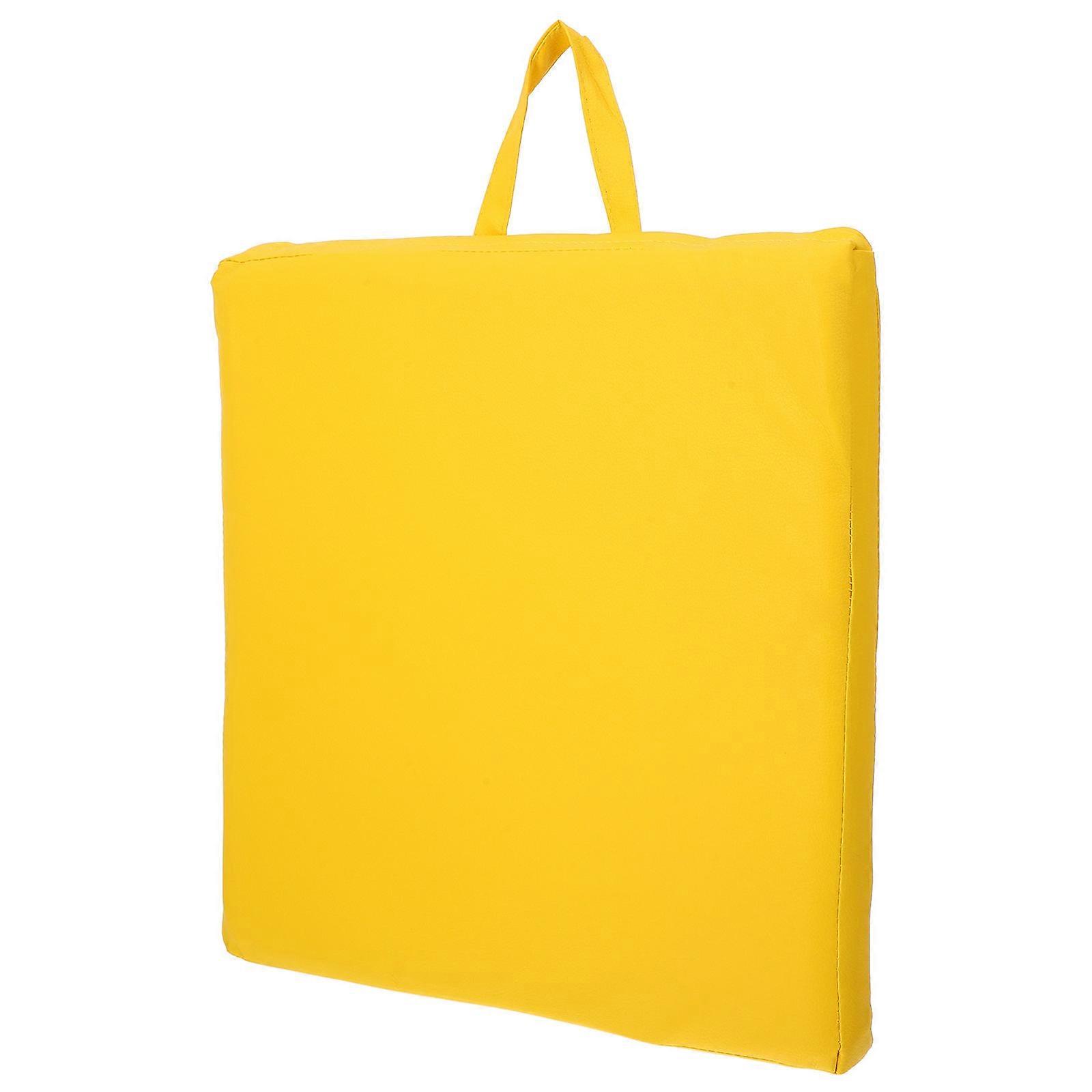 Floor Seat Cushion Square Seat Cushion Portable Comfortable Picnic Experience Yellow 36.00X36.00X3.00CM Memory Foam 1Pack