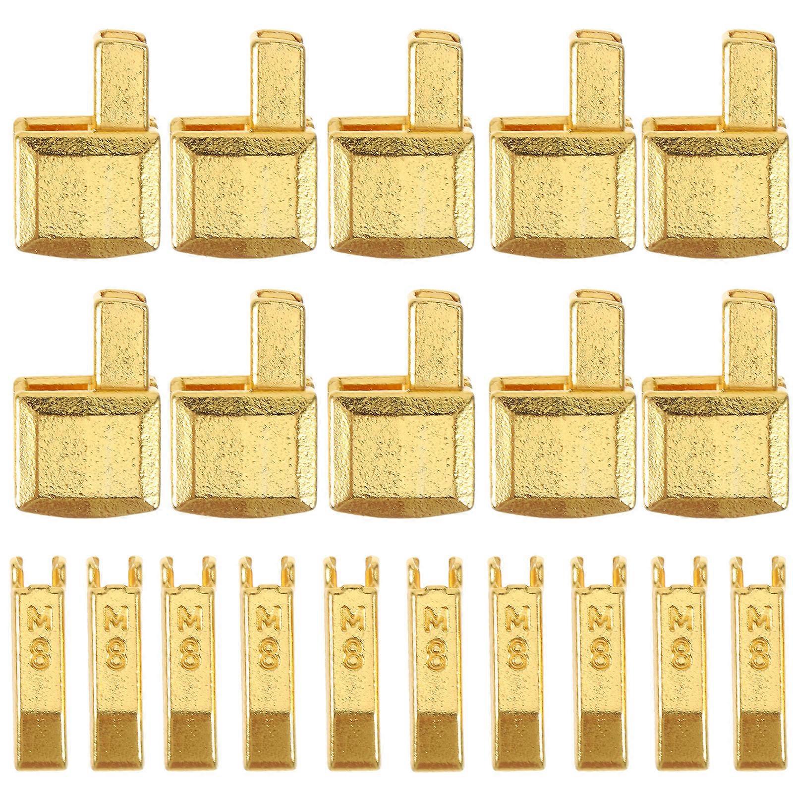 Zipper Fix Kit Sewing Zipper Stops Daily Use Clothes with Zippers Golden Metal 1Set
