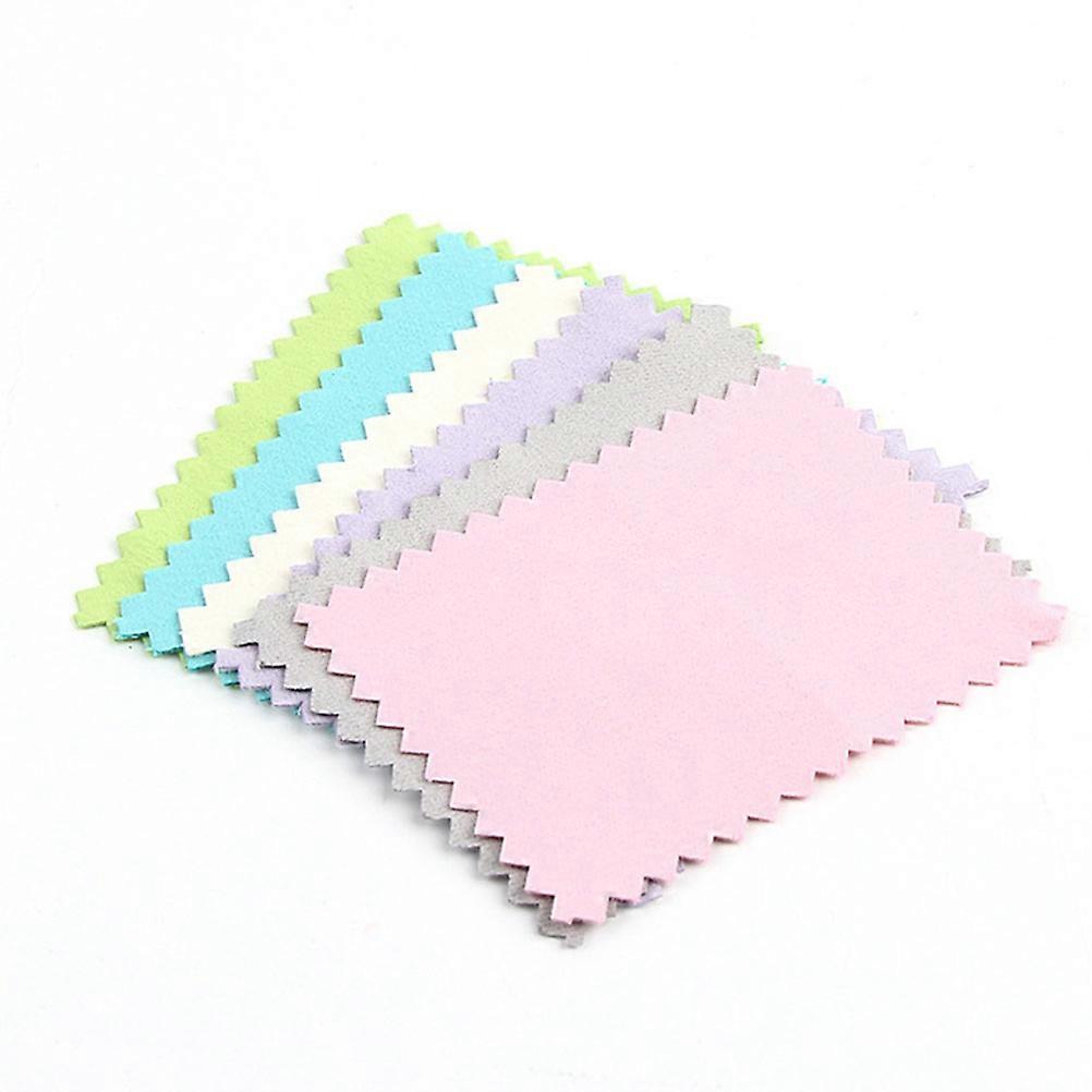 Cleaning Cloth Silver Polishing Cloth Jewellery Silverware Maintenance Pink 10x6.5cm 30Pcs