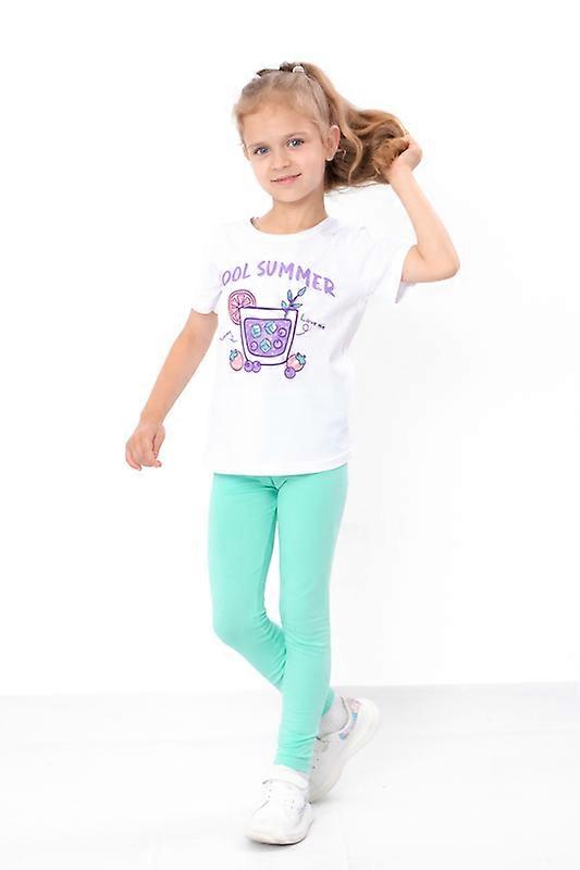 Stylish Girls’ Set – Soft Printed Tee & Comfortable Stretch Leggings, Summer, HC 6194-036-33-1