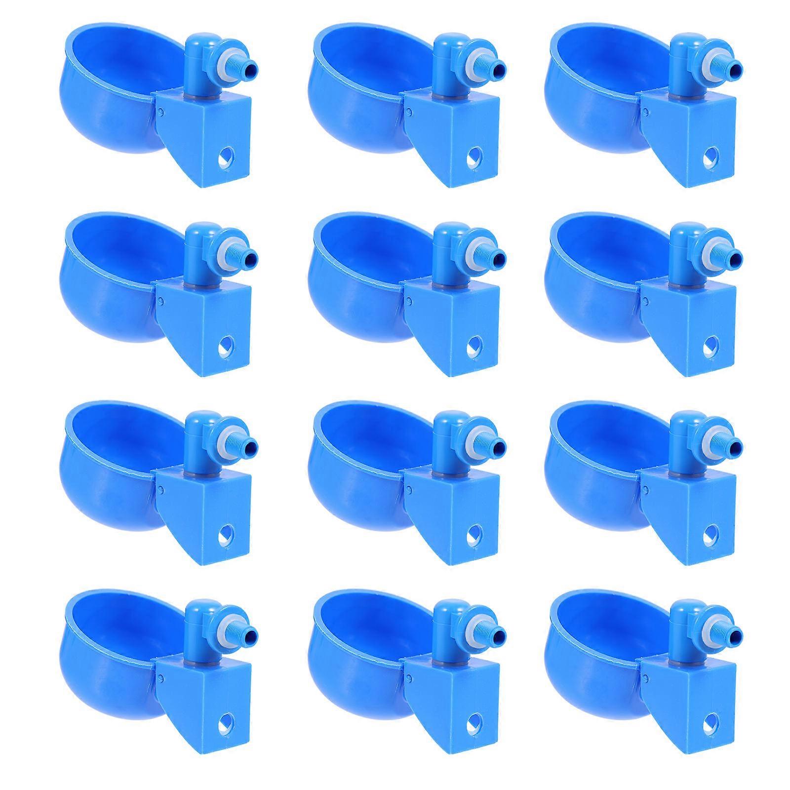 Chicken Water Feeder Cups Poultry Waterers Beginners Chick Breeders Automatic Watering System 10X6.5X6CM 12Pcs