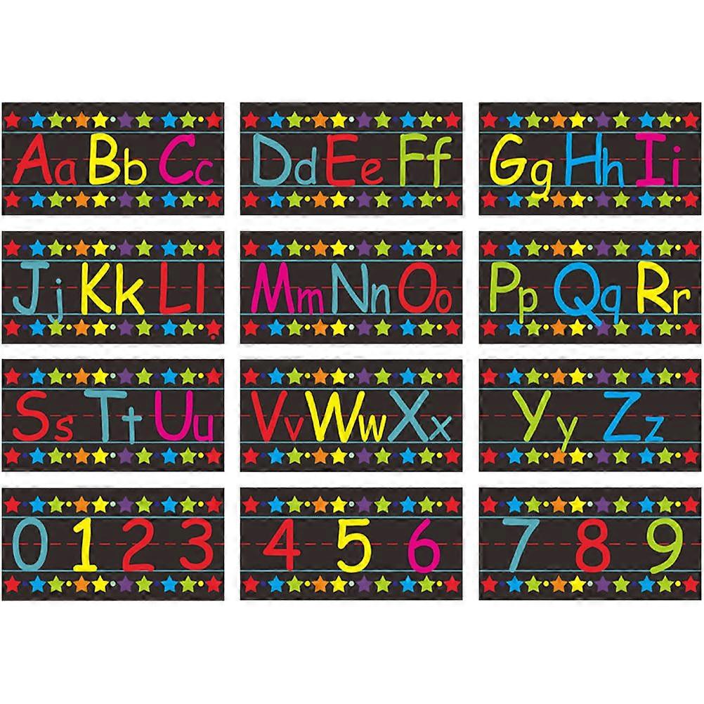1 Set Educational Alphabet and Number Decal for Removable Classroom Wall Poster – High Resolution Design for Nursery and Playroom Decor
