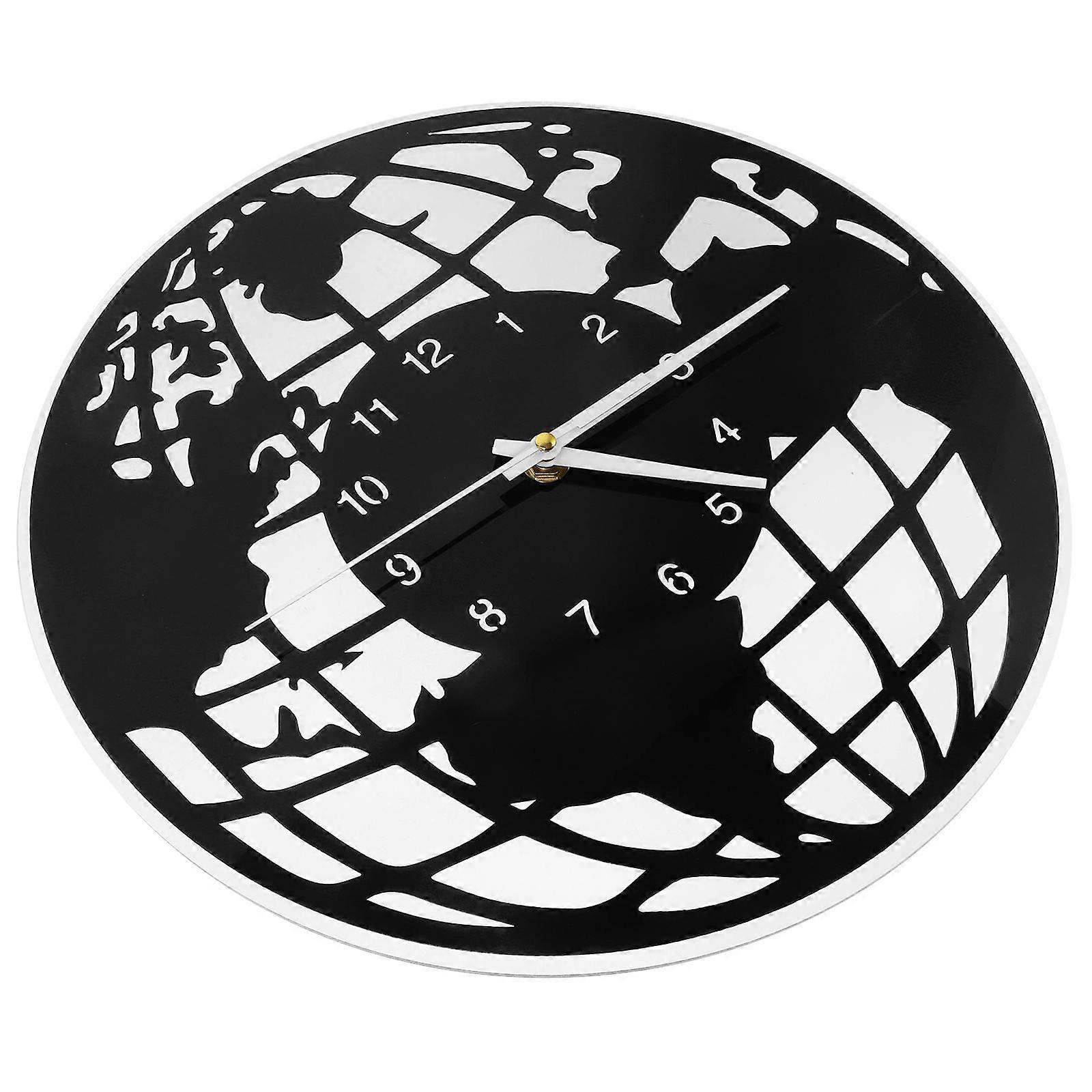 Battery Operated Wall Clock Timekeeping Silent Operation Non Ticking Black 29.00X29.0gota0X3.00cm 1Set
