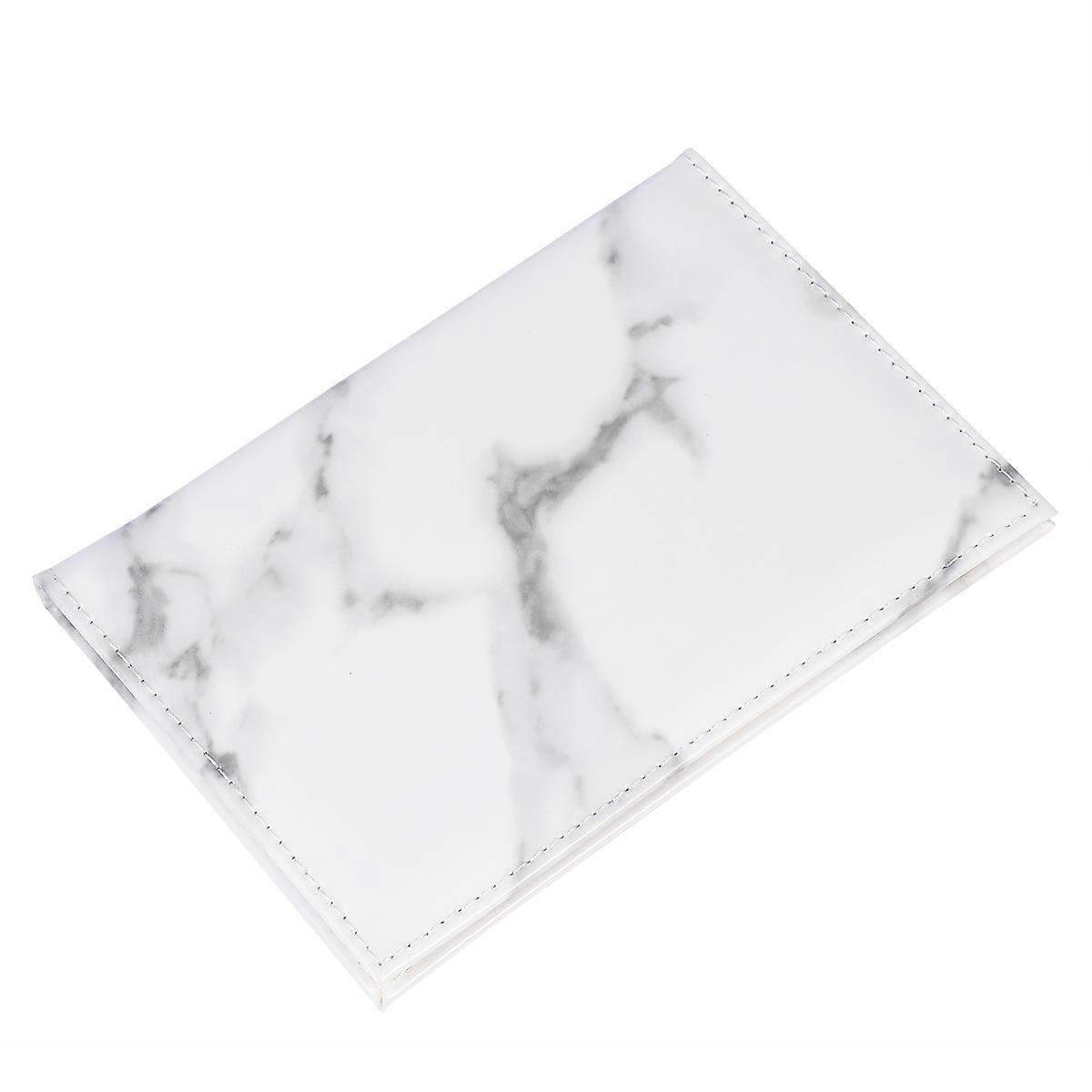 Marbled Glossy Passport Holder Storage Pouch Men 14x10x0.5cm 1PC