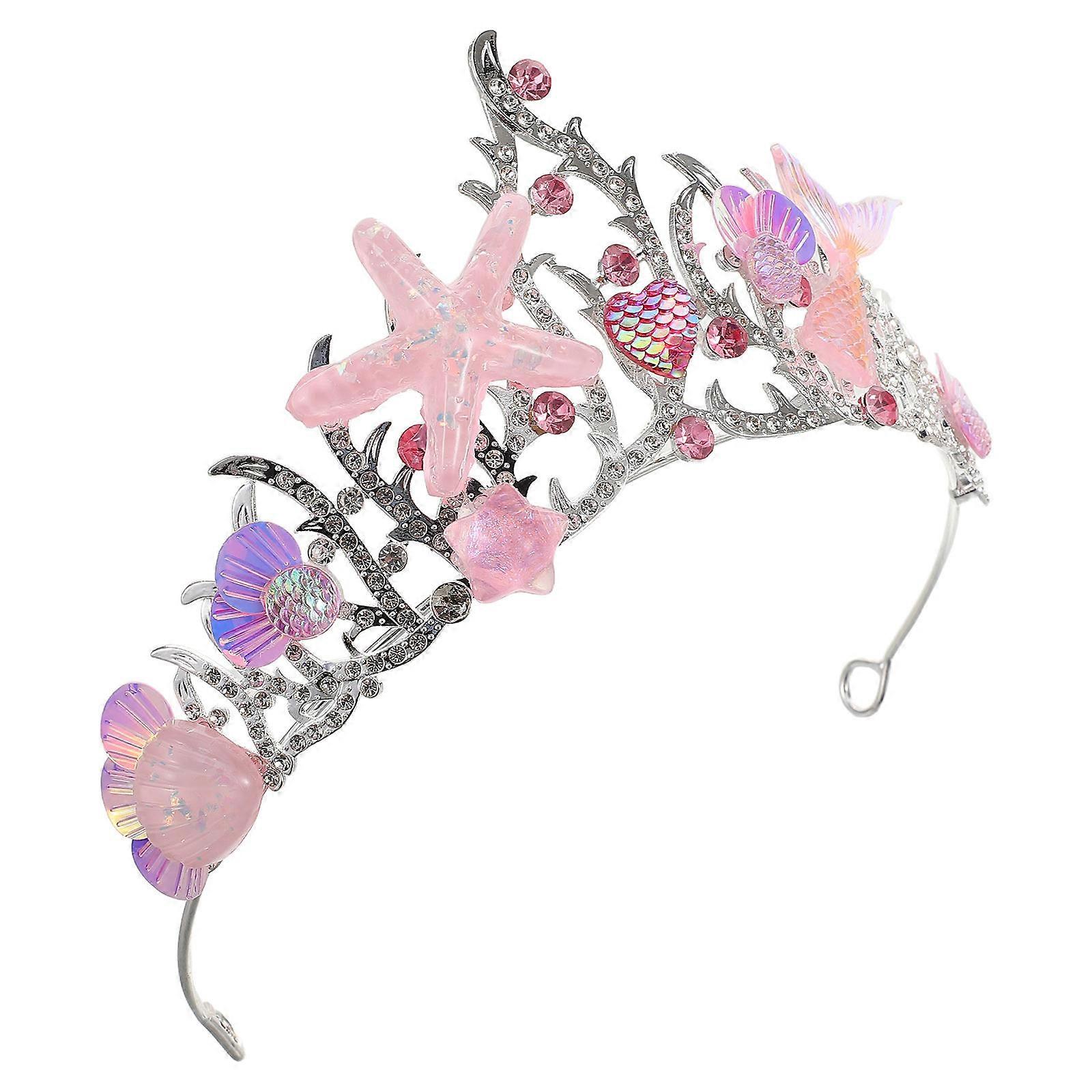 Sparkly Mermaid Crown Headband with Seashell Design for Women Durable Ocean Themed Party Accessory for Birthdays and Themed Events