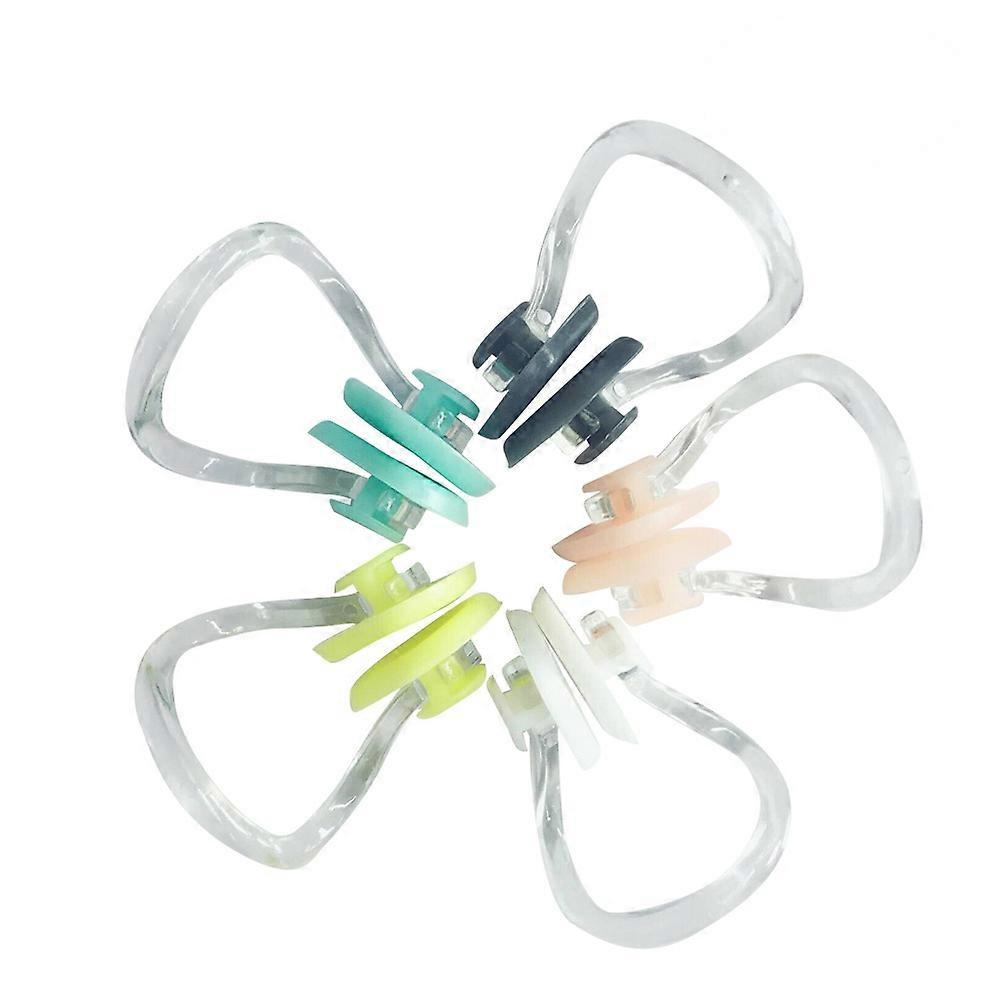Protective Nose Clips Silicone Waterproof Swimming Accessories Assorted Color 3 x 3 x 1 Cm Prevent Water 10Pcs