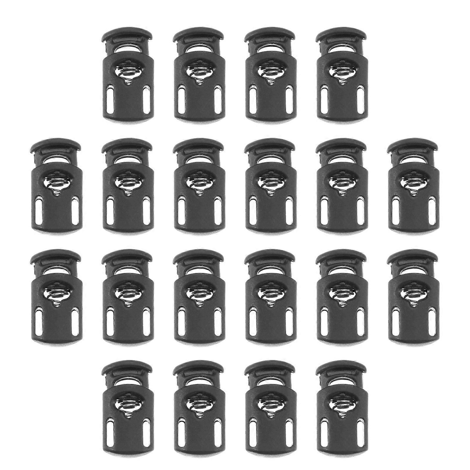 Drawstring Toggle Plastic Cord Ends Lock Fastener For Clothing Daily Use 50Pack