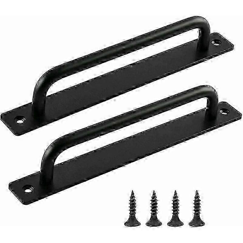 2-Pack Sliding Door Handles  Black Barn/Cabinet Pull