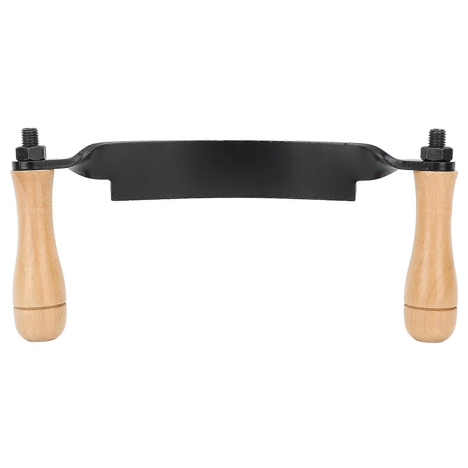 Efficient Drawing Razor Tool - Ergonomic Handle, Grip, Iron And Wood Construction, Bark Removal, Curved Type