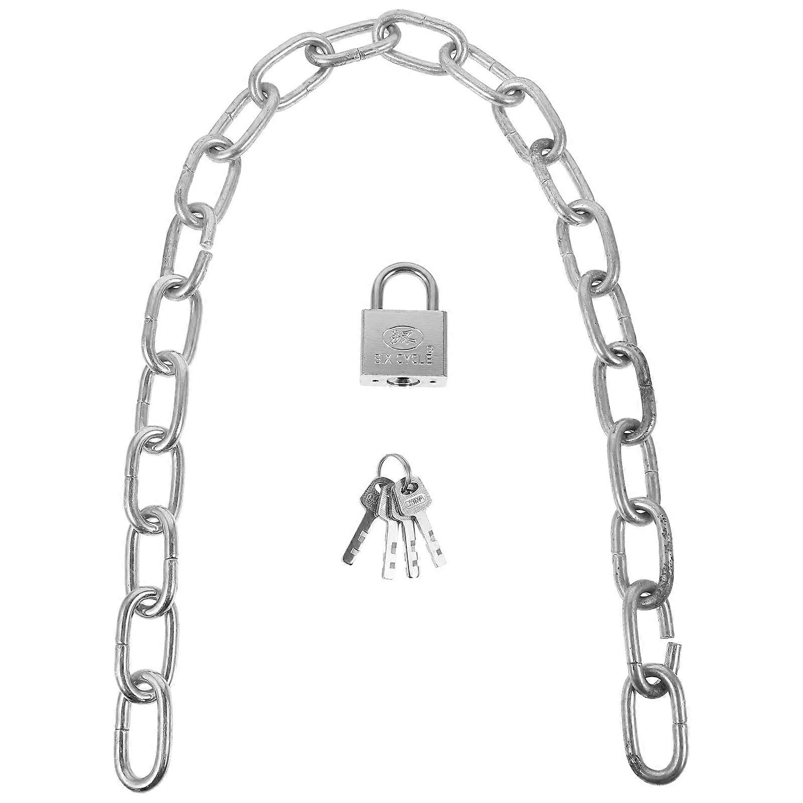Professional Portable Bike Chain Lock Heavy Duty Security Lock with Reinforced Links for Bicycles, Scooters, Motorbikes, and Gates