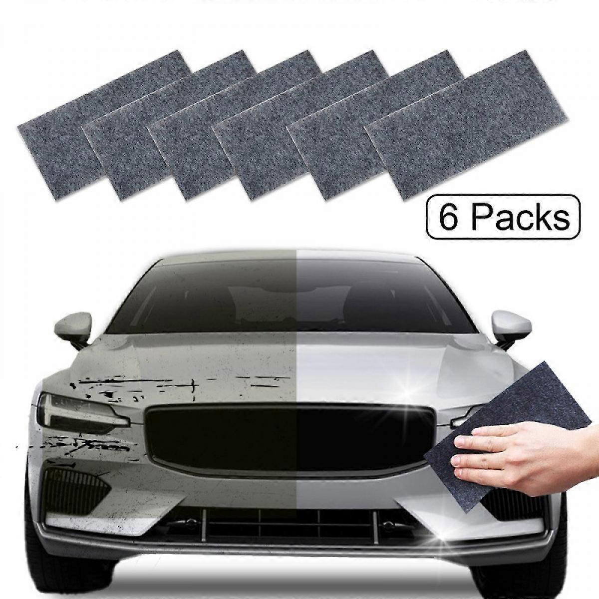 6pcs Nano Sparkle Cloth, Nano Sparkle Cloth Compatible with Car Scratches, Multi-purpose Car Scratch Removal Cloth, Nano Magic