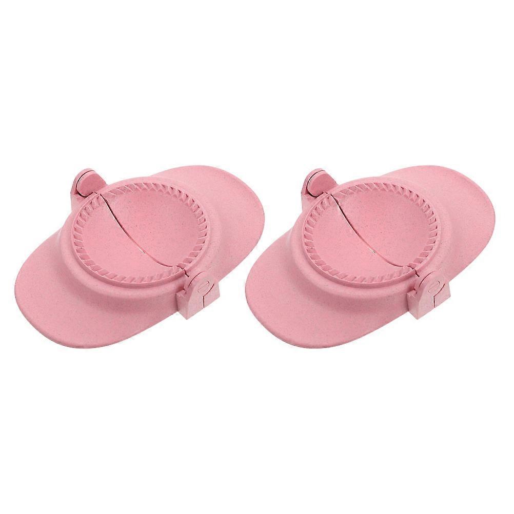 Dumpling Making Mold for Kitchen Use Simple and Convenient Red PP Material 2 Pcs