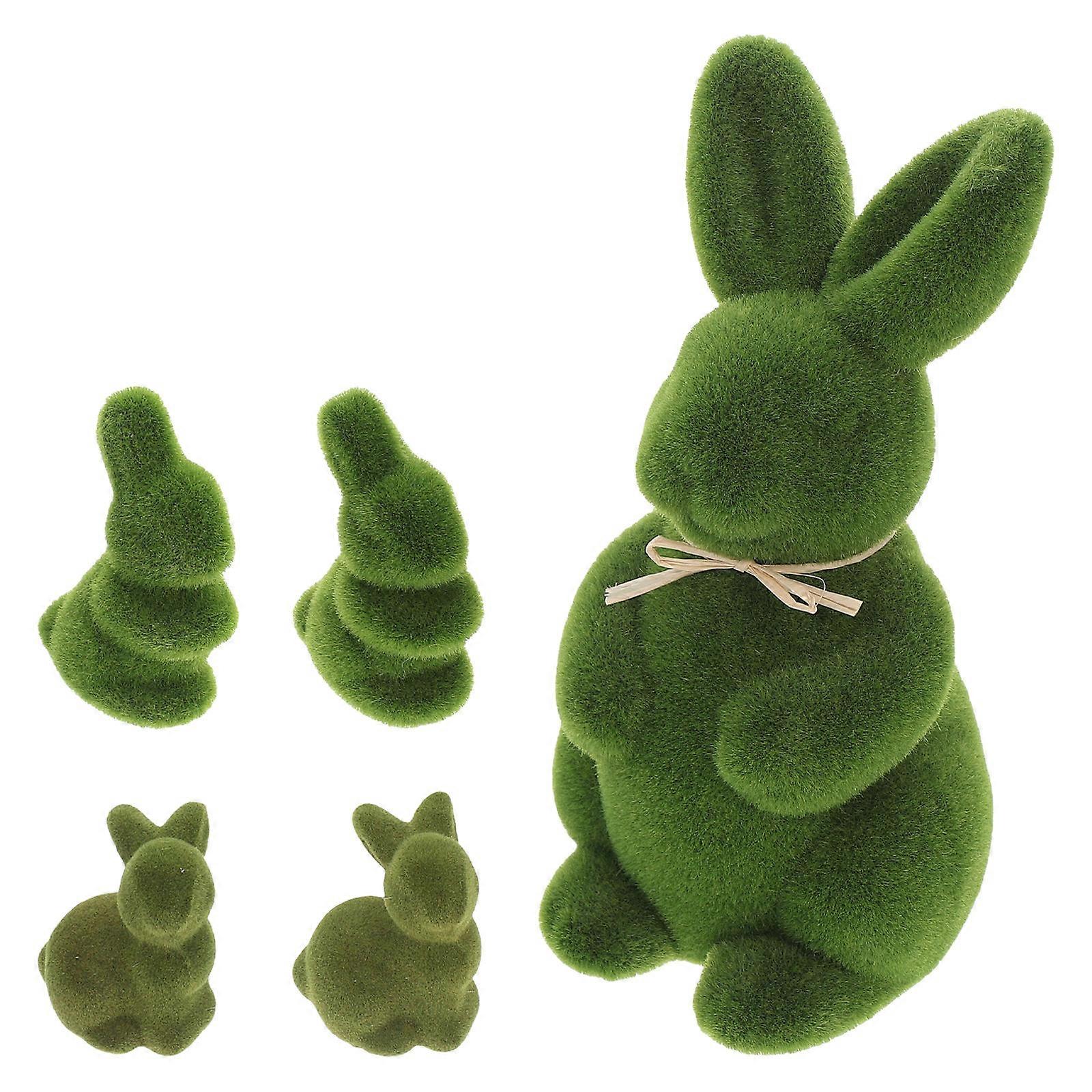 Artificial Rabbit Ornaments for Garden Decoration Easter 5Pcs Figurines